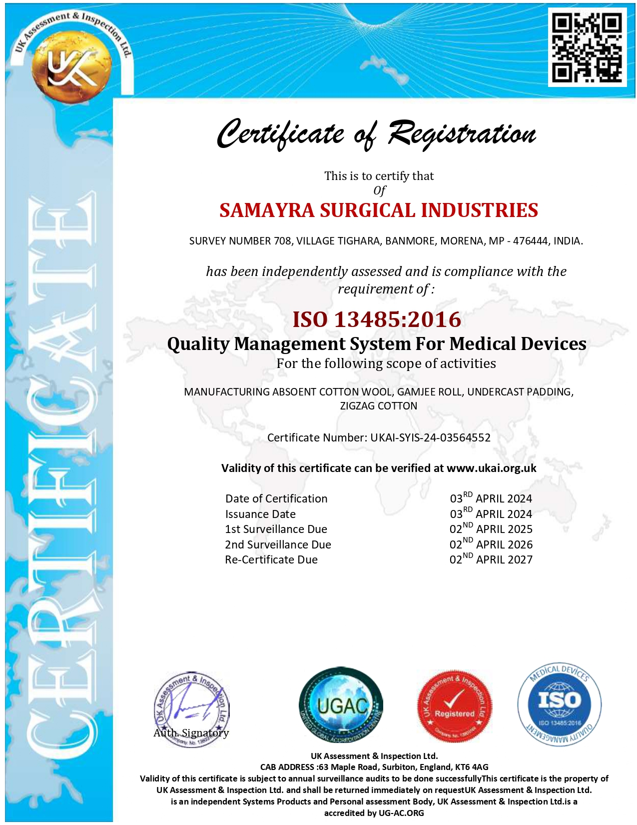 Surgical Industry Certificate 2